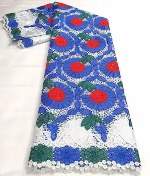 Африкански кабел от млечен коприна Лейси кърпа 5 ярда 2022 Бродерия Нигерийская Лейси Плат Висококачествено френско сетчатое дантела за Сватбена рокля