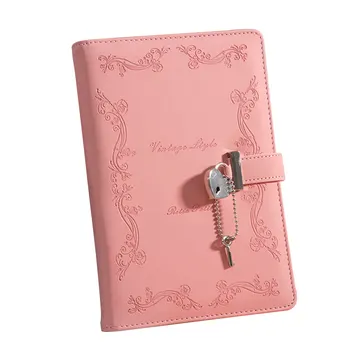 Дневник за жени и момичета, плавно писане, лесна за употреба с ключ във формата на сърце, подарък за мини преносими трайни тайната на канцеларски материали за възрастни