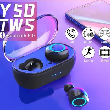 Y50 TWS Bluetooth Слушалки 5,0 Безжична Слушалка е IPX7 Водоустойчив Слушалки С Дълбок Бас Тези Безжични стерео слушалки Спортни Слушалки