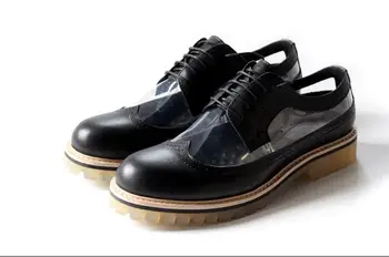 Нова мода мъжки обувки изработени ръчно с перфорации тип 