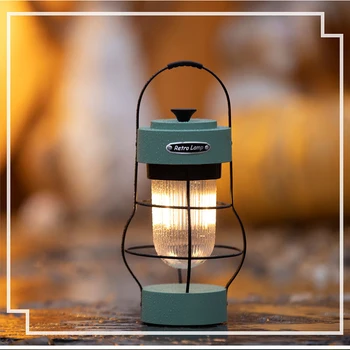 Ретро Походный лампа, преносими led Акумулаторна окачен лампа за палатка, окачен фенер за партита, риболов, разходки