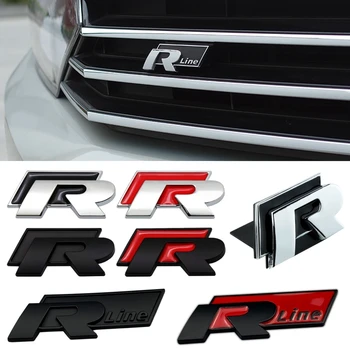 3D Емблема на Предната Решетка на Колата, Странични Икона на Задния Багажник, Стикер за Лого Rline R Polo, Passat B5 B7 Golf 3 4 5 Jetta Touareg Bora, Beetle