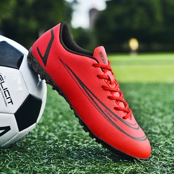 Качествени футболни обувки Messi, здрава лека футболни обувки с ниски берцем, удобни спортни маратонки за футзала, на Едро, 32-47 размер