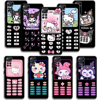 Калъф за телефон Xiaomi Redmi Note 11T 11S 11 10 8 Pro 9 9S 9T 8T за Mi 10 8 9A 9C 10В K40 Hello Kitty Kuromi Сладък Номер на телефона