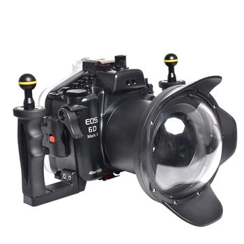 Seafrogs Водоустойчив Корпус за Цифров Огледално-рефлексен фотоапарат Canon 6D II Подводен 40 м 130 фута Вграден Сензор за Откриване на Изтичане на Оптичен Порт