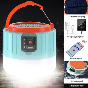 Слънчев led лампа за къмпинг, USB акумулаторна лампа за работа на открито палатки, преносими светлини, аварийно осветление за барбекю, разходки и туризъм