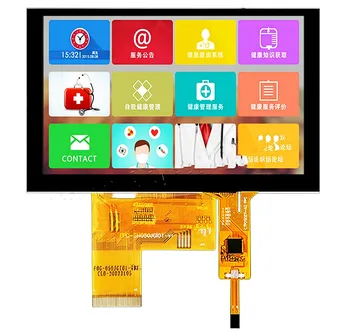 5-инчов LCD екран IPS с резолюция 800x480 HD и капацитивен сензорен екран на промишленото производство