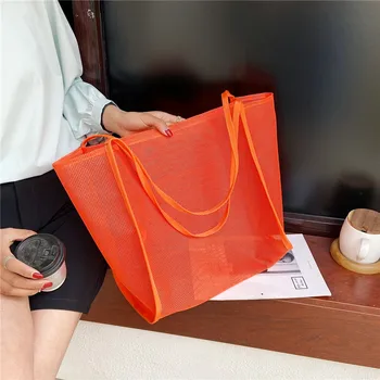 Богат на функции на окото е прозрачна чанта с голям капацитет, двупластова, водене жив топлина, голяма чанта за пикник, плажни чанти за плуване, чанта-тоут Богат на функции на окото е прозрачна чанта с голям капацитет, двупластова, водене жив топлина, голяма чанта за пикник, плажни чанти за плуване, чанта-тоут 1