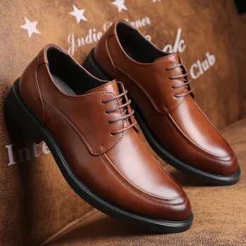 Мъжки класически обувки-дерби в ретро стил, мъжко рокля дантела, бизнес офис обувки, мъжки сватбени обувки от естествена кожа, oxfords