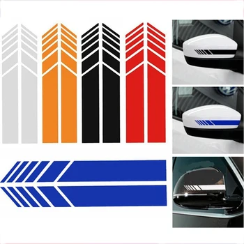 2 елемента Етикети на Огледалото за обратно виждане на автомобила Декор САМ Стикер широчина на страничната ивица на Етикети Suv Винил графични огледала за обратно виждане Украса