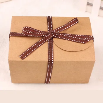 15*10*8.5 кутия за печене от крафт-хартия см, кафяво/бяло подаръчни кутии, кутия за опаковка на шоколади и бисквити на сватба, рожден Ден, 20 бр/лот