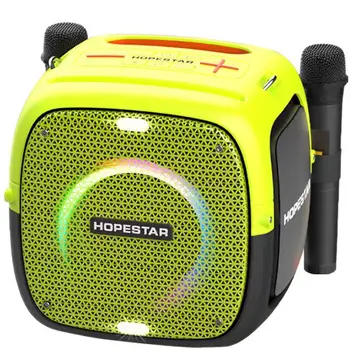 Hopestar-partyone Bluetooth високоговорител за улица с мощност 80 W, звук за квадратен танц с безжичен микрофон, субуфер caixa de som
