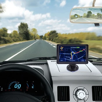 Автомобилен GPS навигатор G101 256 MB + 8G GPS PND-навигатор, капацитивен екран, FM-гласови напътствия, Резолюция HD и за лек камион