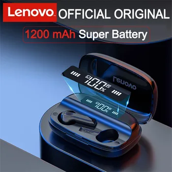 Безжични слушалки Lenovo QT81 1200 ма батерия, Bluetooth 5.0 Слушалки с управление на AI Детска слушалки Стерео Бас Двоен микрофон намаляване на шума
