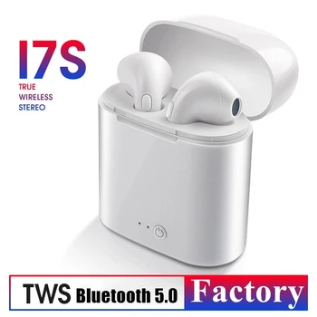 Безжични слушалки i7s tws Bluetooth версия 5.0, спортни слушалки, слушалки с микрофон, зарядно устройство ще захранване кутия, слушалки за всички смартфони