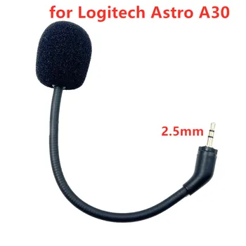 Преносимото слот микрофон 2,5 мм, свалящ се микрофон стрела за Logitech Astro A30 A 30, слот за слушалки, слушалки с микрофон