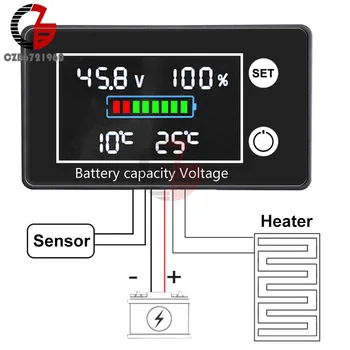 Индикатор за капацитет на батерията dc 10-100 В LCD цифров електромер, оловно-киселинната литиева ресурс PO4, тестер на напрежение за кола