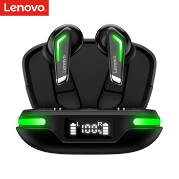 Слот за слушалки Lenovo GM3 Безжични слушалки Bluetooth 5.0, Двухрежимная слушалката, слушалките с шумопотискане с led дисплей на храна
