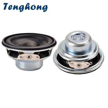 Tenghong 2 елемента 45 мм, 4 Ω 3 W Мини аудио Портативни говорители на пълен набор от 16-ядрени говорител с гумен ръб и неодимови магнити