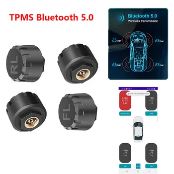 Автомобилни датчици за налягане в гумите TMPS, мотоциклетни ГУМИТЕ, Bluetooth-съвместима система за контрол на налягането в гумите, външен сензор за Android/IOS