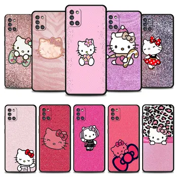 Калъф за телефон Samsung Galaxy A52 A12 A32 A51 A21s A71 A13, а a53 A22 A31 A72 A03 5G и 4G Калъф Hello Kitty с флорални принтом