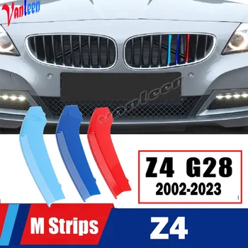 За BMW Z4 Series E85 E89 G28 2002-2023 Авто 3D M Стил Покритие на Предната Решетка Броня Ленти, Етикети Външни Аксесоари
