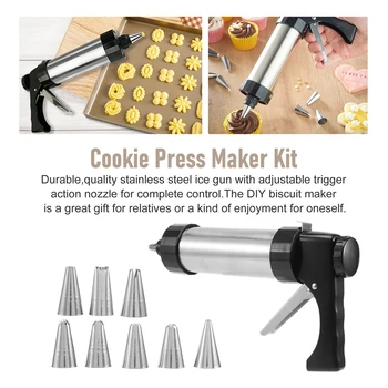Комплект за направата на преса за бисквити Преса За производство на бисквити Форма за Торта Машина за изработване на преса за 
