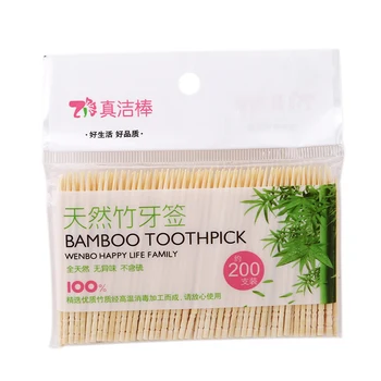 Чанта за клечки за зъби от бамбук за хотели и членовете на домакинството, дървени и опазване на околната среда и хигиена, бамбук клечка за зъби за домашна ресторант
