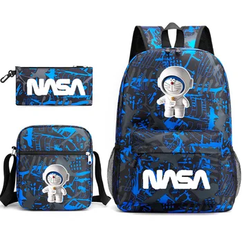 Раница астронавти Дора на Емон, училище, раница, чанта през рамо, молив случай, подарък за деца, студенти