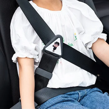 Универсален Детски Колан На Автомобила Kid Comfort Car Точков Колан За Деца Регулатор На Ключалката На Колана Лента За Корекция На Колан Черен