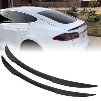 Заден спойлер на багажника, лъскаво черен спойлер на капака на багажника, формоване на гърба на ръба на багажника, подмяна на облицовки за Tesla Model 3 2017-2023