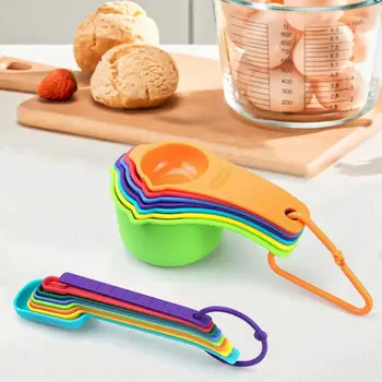 Мерителни лъжици Цветни пластмасови мерителни чаши Полезна лъжица за печене на торта с Кухненски измервателен инструмент, за да проверите за печене със собствените си ръце