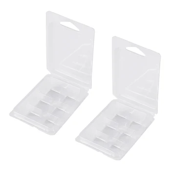 200 Опаковки, форми за стопяване на восъчни мивки, кв. 6-кух прозрачна пластмасова тава за производство на свещи и сапуни