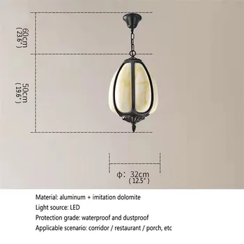 Класическа окачена лампа от доломитового камък WPD, градинска led лампа, водоустойчив за украса на дома: коридор Класическа окачена лампа от доломитового камък WPD, градинска led лампа, водоустойчив за украса на дома: коридор 5