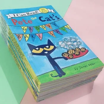 19 Книги / Набор от Пийт the Cat I Can Read Английски Книжки с картинки За деца, Детска Известната история, Детска Етажерка комплект, Детска книга преди лягане