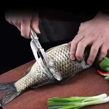 Нож за риба везни кухненски нож нож за корема от неръждаема стомана, стъргало за везни, открит нож за рибено корема, нож за червата риба, птици