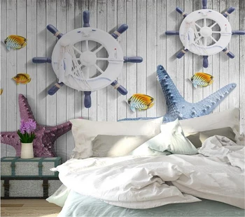 wellyu Потребителски тапети papel de parede 3d-размерите стенни рисувани под формата на морска звезда в средиземноморски стил, изработени от папие-маше