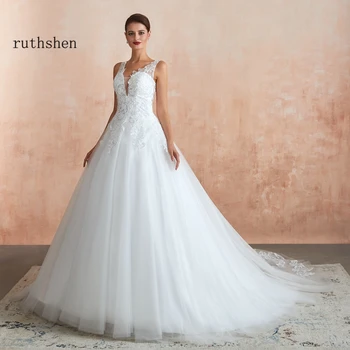 Винтажное сватбена рокля 2023 с двойно рамо Robe De Mariee, Дантелено тюлевое на Булката рокля с пайети, в присъствието на Сватбена рокля