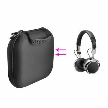 Подходящ за Aventho Чанта за кабелна безжична Bluetooth слушалки, чанта в твърда обвивка, аксесоари за слушалки, защитно покритие, преносими чанти