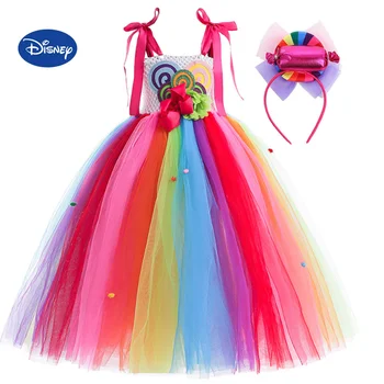 Рокля на принцеса Дисни за момичета, детски кралят костюм принцеса-бонбони, дрехи за парти за рожден Ден, Хелоуин, бебешки Коледни подаръци