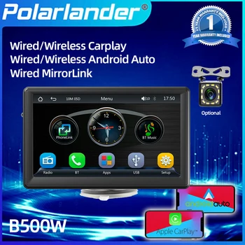 Мултимедийни Аксесоари и Автомобилна Стерео уредба USB/TF Карта 7 Инча, Bluetooth Жична/Безжична Android Auto CarPlay Кабелна Прожекционен MP5 Плейър