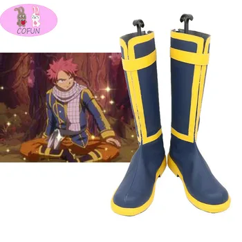 COFUN Natsu Dragneel Boot Fairy Tail/ Обувки за Cosplay; Обувки за възрастни; Обувки Нацу на Хелоуин и Костюми на плоска подметка