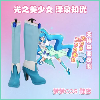 Аниме Honkai Impact 3 Yae Sakura Cosplay лилави ботуши Обувки по поръчка на всякакъв размер за парти Унисекс в чест на Хелоуин