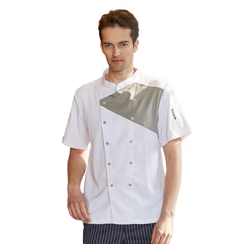 Яке-готвач за ресторант в западен стил, униформи на готвачите в задната част на кухнята на хотелския кейтеринга, работно облекло за печене на сладкиши, риза за мъже и жени