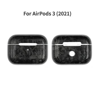 Калъф от Въглеродни Влакна За AirPods 3 (2021), Кутия За Зареждане на Безжични Слушалки, Защитно покритие, 3K, Изкован Калъф, изработени От Въглеродни Влакна, Аксесоари
