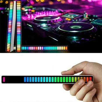 Звукосниматель Ритъм Light USB LED Strip Light Управление на звука на Музикалната атмосфера на Светлина RGB Цветни тръба Энергосберегающая лампа Разсеяна светлина