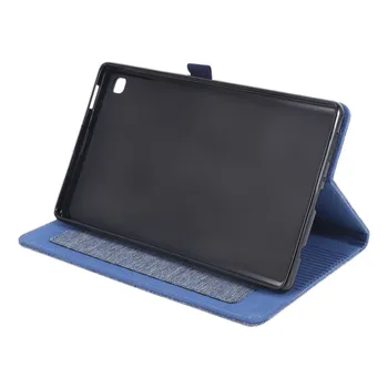 за Samsung Galaxy Tab A7 Lite 8,7 см 2021 (Sm-T220/T225) Защитен калъф, задната част на кутията, скоба с джоб, синьо