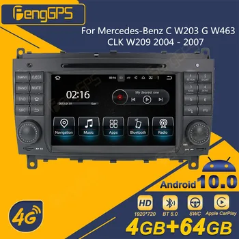 За Mercedes-Benz W203 C G W463 CLK W209 2004-2007 Android Авто Радио 2 Din Стерео Приемник Авторадио Мултимедиен DVD плейър GPS