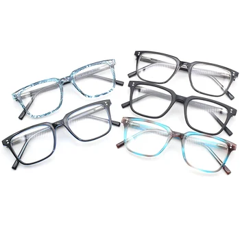 CP078 CP Пластмасови очила с цветен модел, квадратни, предназначени за мъжки рамки за очила