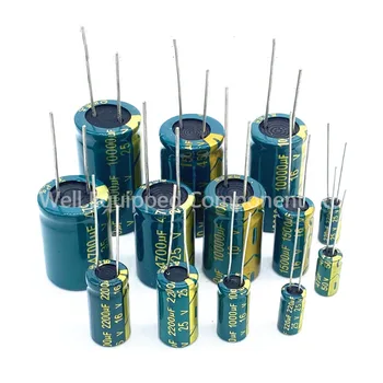 Висока честота на електролитни кондензатори с 6.3 10 16 25 35 50 400 450 В 22 ICF 100 UF 220 ICF 330 470 UF UF 680 ICF 1000 1500 UF UF 2200 ICF